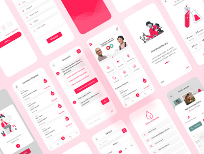 Dare To Donate blood donor app app app design design mobile app ui uidesign uiux