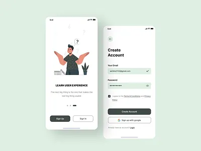 Sign In & Sign Up - Daily Ui Challange app challange design graphic design illustration logo minimal ui ui design uidesign uiux