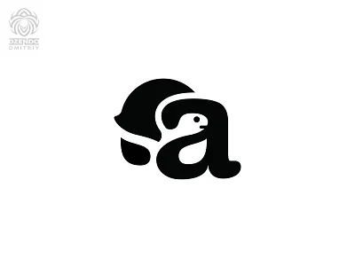 The turtle and the letter A branding letter a logo logotype tortoise turtle