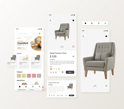 Furniture Mobile Apps - Exploration branding design design mobile design ui furniture mobile apps ui designer ui mobile app uiux user experience user interface user interface furniture