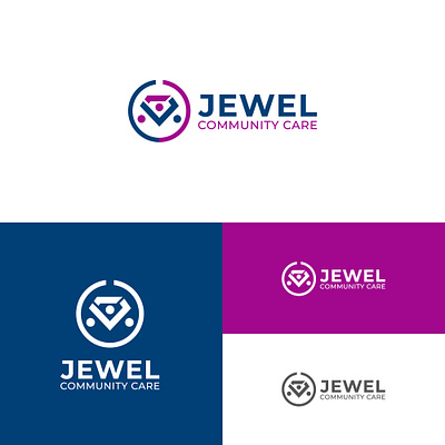 Jewel Community Care Logo Design branding design illustration logo modern logo typography vector