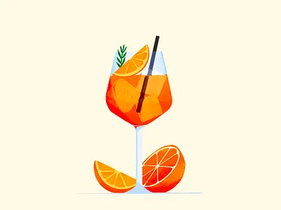 Aperol Spritz aperol drawing drink illustration orange procreate spritz summer