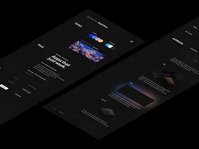 App&flow mini styleguide branding dark theme glow grid guidelines illustration isometric tiles visual identity