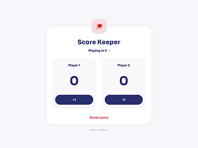 Score Keeper - My First App animation app design game games interaction javascript js match score sport sports ui ux