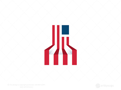 American Chair Logo (for Sale) america americanlogo branding chair logo design graphic design illustration logo logodesign logoforsale logotype morden premade logo ready made logo unused logo usa usa flag vector