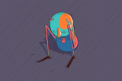 Thoughts abstract bright character forms illustration juicy orange plain primitive sphere thoughts