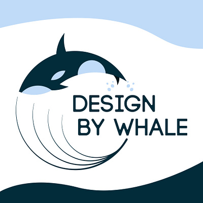 Whale graphic design logo