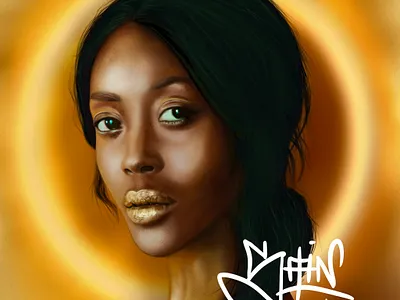 blakKaïa! colorstudy digitalart digitalpainting eyestudy illustration skintexture study texture