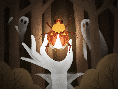 Magic forest. art illustration procreate