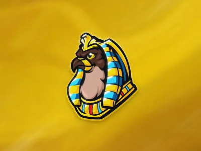 Amun Ra the god of death character design amunra animal bird branding design dribbble eagle egypy esport falcon god illustration logo simple sphinx typography vector