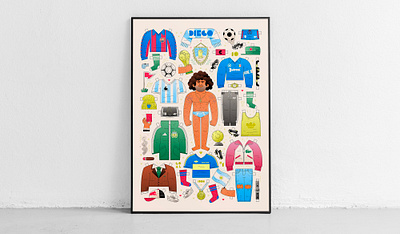 A tribute to Diego Maradona ⚽️🏆 argentina fashion football italy logo love maradona player poster print soccer