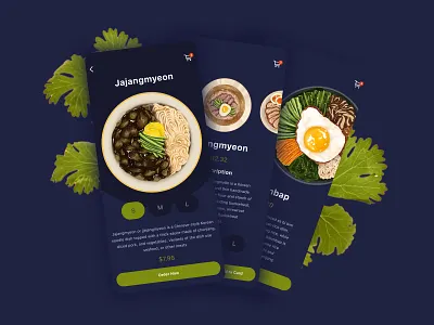 KOREAN FOOD - MOBILE APP 🍙 clean creative design figma food food app food delivery app food mobile app illustration korean food logo ui ux website