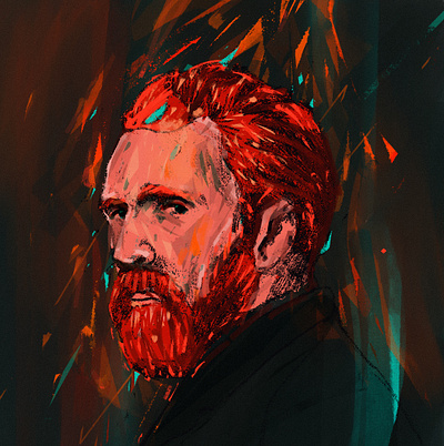 Vincent character design flat illustration illustrator people portrait procreate van gogh vincent