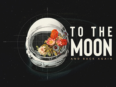 To The Moon astronaut branding color design floral graphic design illustration illustrator logo marketing minimalistic space to the moon typography ui vintage astronaut vintage floral vintage space
