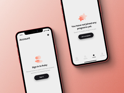 Empty State - Ruby App app app design application color coupon app design empty state iphone light minimal mobile ui ui design ux