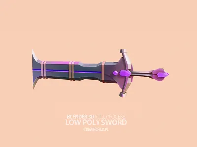 3D low poly fantasy sword in Blender | Youtube.com/brainchildpl 3d 3d artist 3d model 3d modeling b3d blender concept art design fantasy game illustration low poly lowpoly medieval modeling rpg stylised sword weapon weapon set