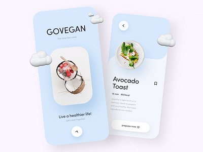 GoVegan App - Mobile Design 2021 2021 design 2021 trend alphadesign clean design designs fancy mobile design illustration juliusbranding logo mobile mobile design mobile modern mobile ui mobile ux modern app design ui vegan
