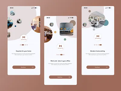 Onboarding for woodwork mobile app branding design furniture interior interior design mobile app ui