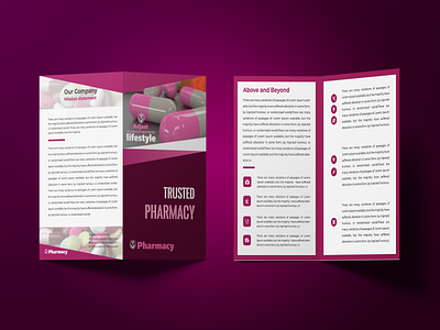 Pharmacy Bifold Brochure Design bifold brochure brochure brochuredesign brochuredesigners graphicdesign graphicdesigners pharmacybrochure trifold brochure