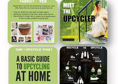 Social media Post on Upcycling for Upcyclet branding design presentation recycle social media post social media post design ui upcycle upcycling