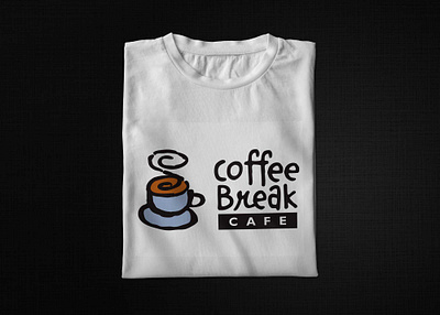 Coffee Break print T-shirt Mockup basic branding break coffee design design template designs freebies illustration mockup printed psd mockup tee tshirt web white