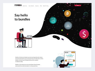 Home page header branding design ui ux vector