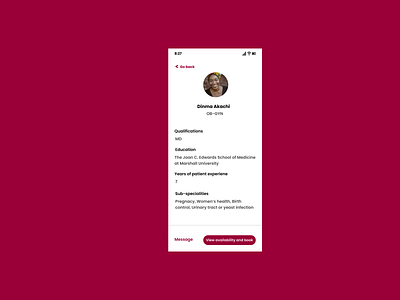 Book a doctor - Maternity app branding design maternity ui ux