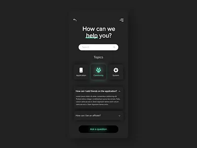 DailyUI #92 - FAQ adobexd daily 100 challenge dailyui dailyuichallenge design f.a.q faq faqdesign figma illustration ui ux uidesign