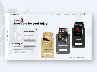 DailyUI #91 - Curated for you adobexd curated curatedforyou daily 100 challenge dailyui dailyuichallenge design figma illustration ui ux uidesign