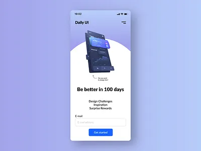 DailyUI #100 - DailyUI landing pag redesign - Mobile adobexd daily 100 challenge dailyui dailyuichallenge design figma landingpage landingpagedesign mobile mobiledesign mobilelandingpage ui ux uidesign