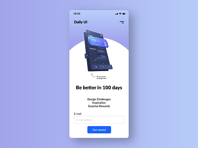 DailyUI #100 - DailyUI landing pag redesign - Mobile adobexd daily 100 challenge dailyui dailyuichallenge design figma landingpage landingpagedesign mobile mobiledesign mobilelandingpage ui ux uidesign