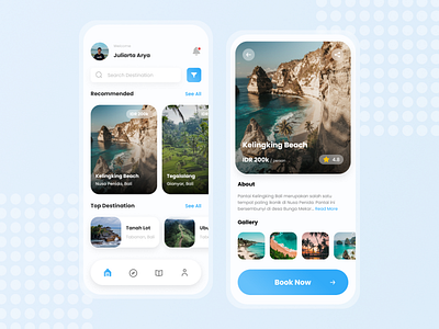 Balinesia - Travel App app design illustration typography ui ux