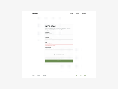 Let's chat! My portfolio contact form app design figma graphic design productdesign typography ui ux vector
