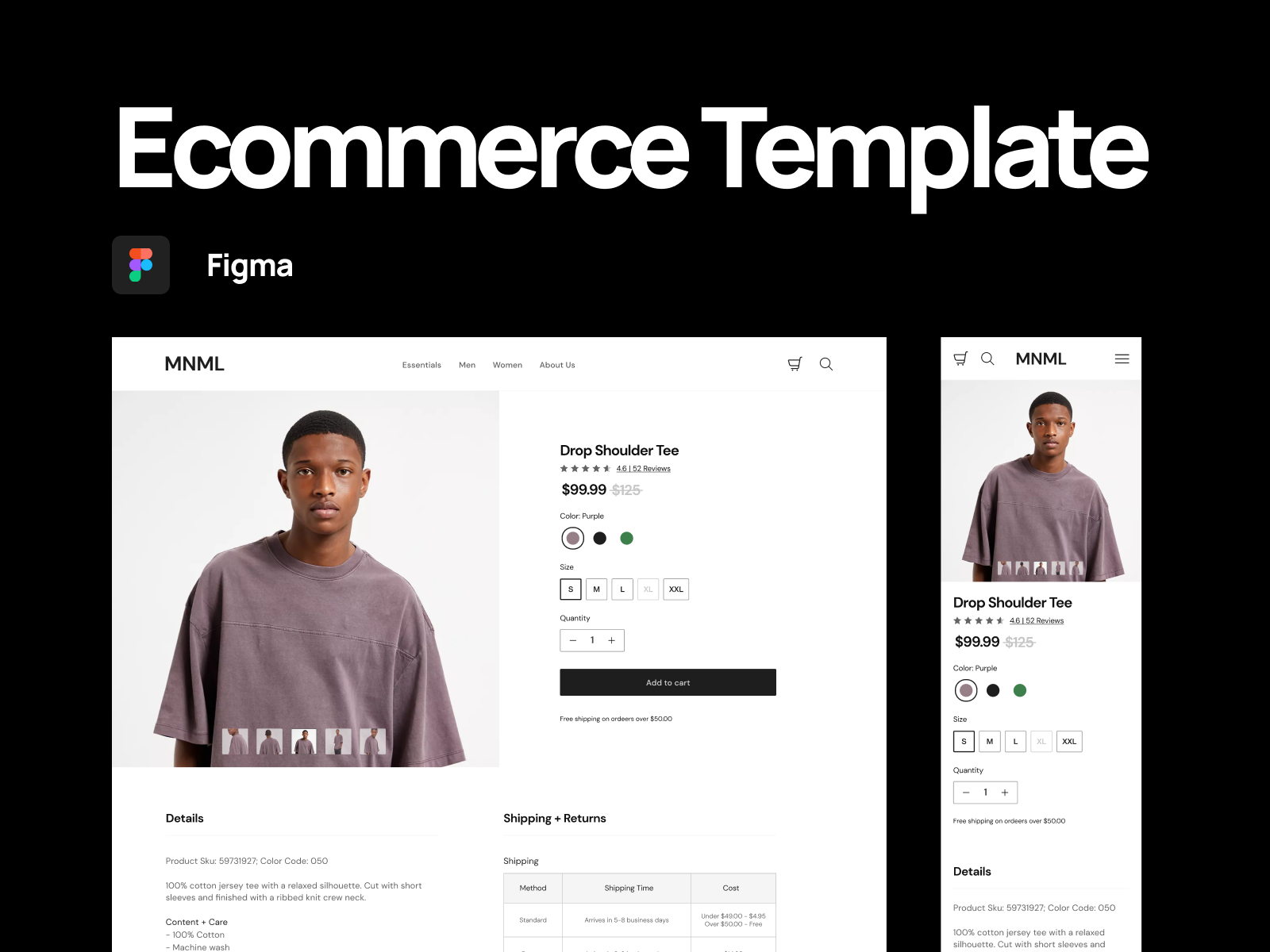 Example of Ecommerce Website Template – Figma