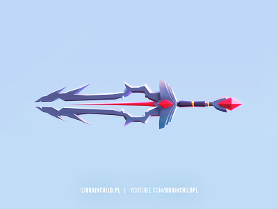 3D low poly fantasy sword in Blender | Youtube.com/brainchildpl 3d 3d art 3d modeling brainchild concept art design digital art digitalart game icon illustration low poly lowpoly medieval modeling prop props sword weapon weapon design