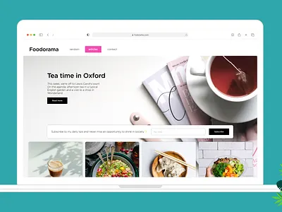 Daily Cacatoes 2: Blog Page blog dailycacatoes design food ui