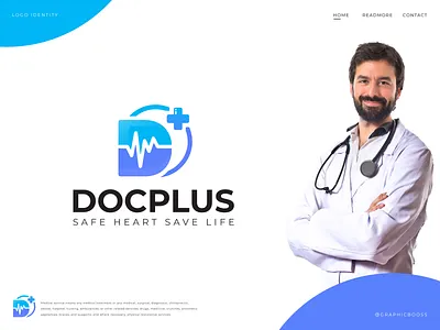 DOCPLUS Medical 2nd Logo Concept branding clinic d logo design doctor ecommerce flat minimal health logo healthcare hospital letter logo logo design logodesigner logos medical medical website logo medicine pharmacy tech technology