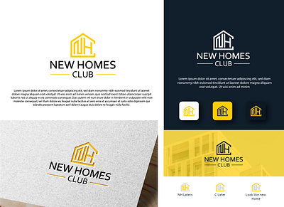 Real Estate company Logo business card and stationary concept logo design logo logodesign real estate logo