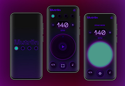 Mutrön [UI/UX Design for Metronome App] app design interface metronome ui ux