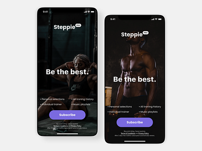 Steppie. Fitness app #DailyUI apps dailyui design figma ui ux