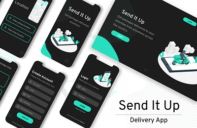 Send It Up - A delivery app app ui ux