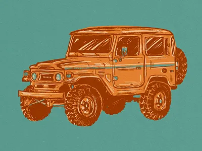 Land Cruiser FJ40 design illustration
