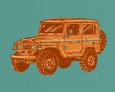Land Cruiser FJ40 design illustration