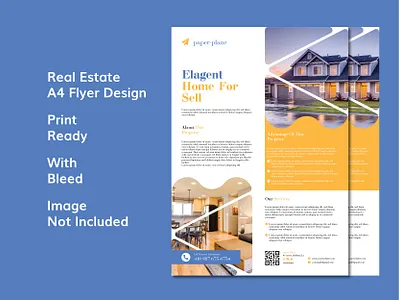 Real Estate A4 Flyer Design Template a4 a4 flyer design blue brochure clean creative flyer design free golden modern print ready real estate real estate flyer design simple
