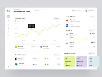 Crypto Wallet Dashboard Design animation app design banking branding coin coinbase crypto currency dribbble finance graphic design metamask ofspace ui wallet website website design