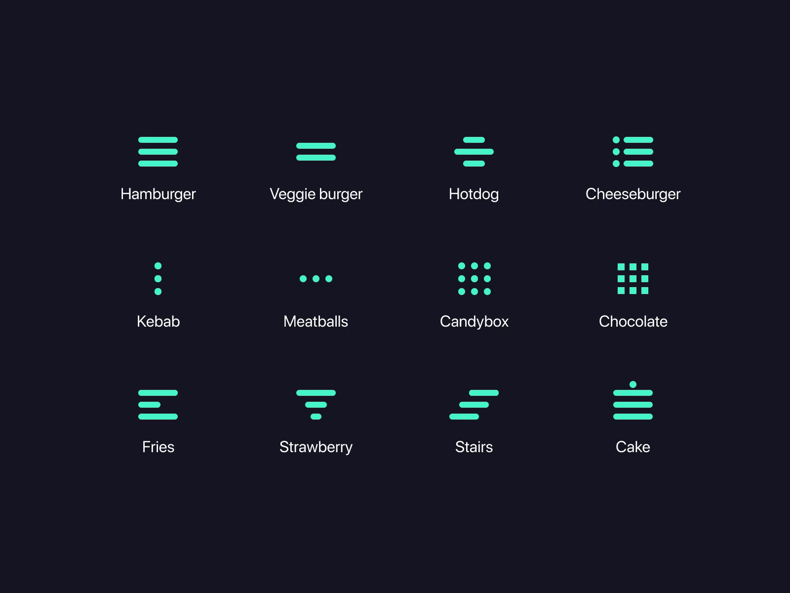 Menu Icons animation app app design concept graphic design icons illustration interaction design menu icons mobile ui