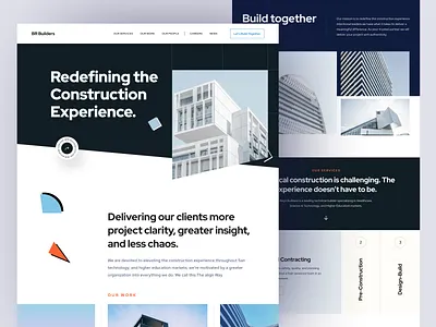 Construction Company Website architect architectural architecture architecture design best landing page design civil engineering construction construction landing page design design studio homepage interior architecture interior design landing property real estate ui designer website design