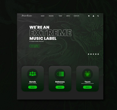 Unique Leader Records - Website concept branding interface ui web developing website