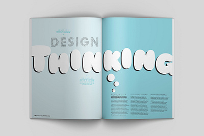 Design Thinking Feature design thinking editorial editorial design feature design graphic design magazine multi page design typography