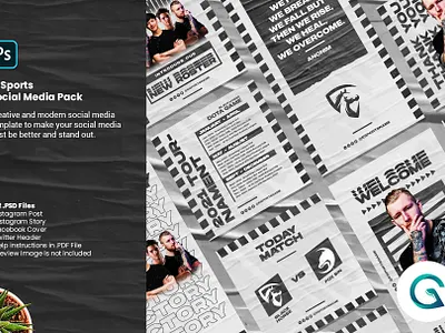 Esports Social Media Designs club esports esports design esports instagram design grunge instagram post design paper quote social media design